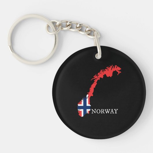 Norwegische Flagge Schlüsselanhänger (Vorderseite)