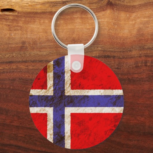 Norwegische Flagge Schlüsselanhänger (Vorderseite)