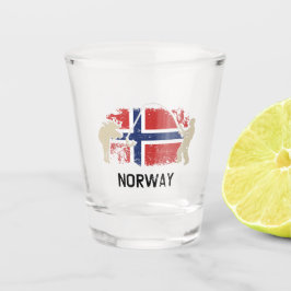 Norwegische Flagge Schnapsglas