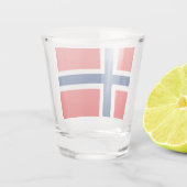 Norwegische Flagge Schnapsglas (Rückseite)