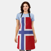 Norwegische Flagge Schürze (Getragen)