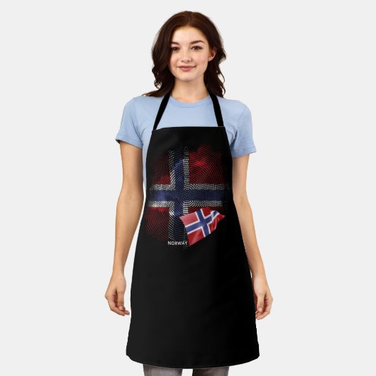 norwegische Flagge Schürze (Getragen)