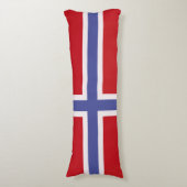 Norwegische Flagge Seitenschläferkissen (Vorderseite Vertikal)