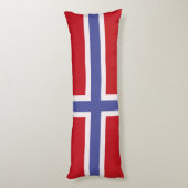 Norwegische Flagge Seitenschläferkissen (Rückseite (Vertikal))