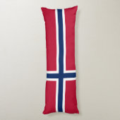 Norwegische Flagge Seitenschläferkissen (Rückseite (Vertikal))