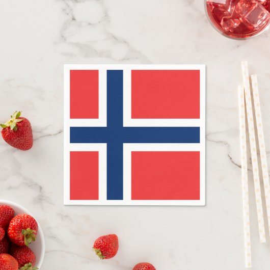 Norwegische Flagge Serviette (Beispiel)