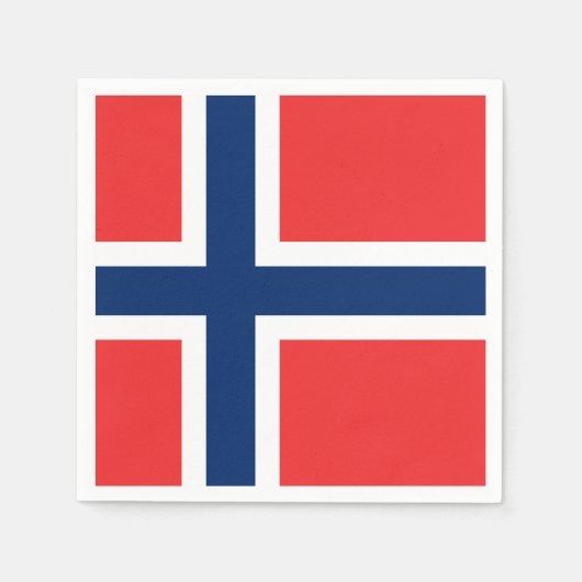 Norwegische Flagge Serviette (Vorderseite)