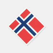 Norwegische Flagge Serviette (Ecke)