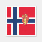 Norwegische Flagge Serviette (Vorderseite)