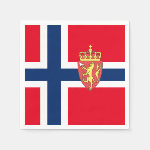 Norwegische Flagge Serviette