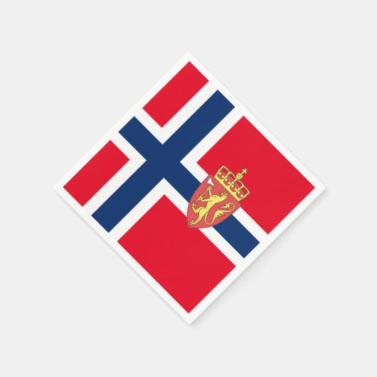 Norwegische Flagge Serviette (Ecke)