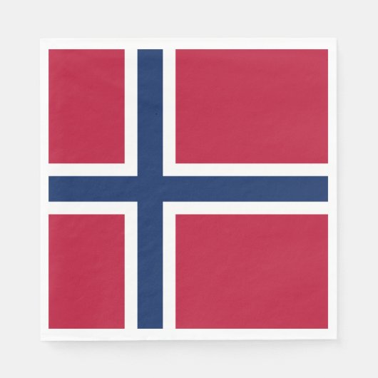 Norwegische Flagge Serviette (Vorderseite)