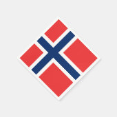 Norwegische Flagge Serviette (Ecke)