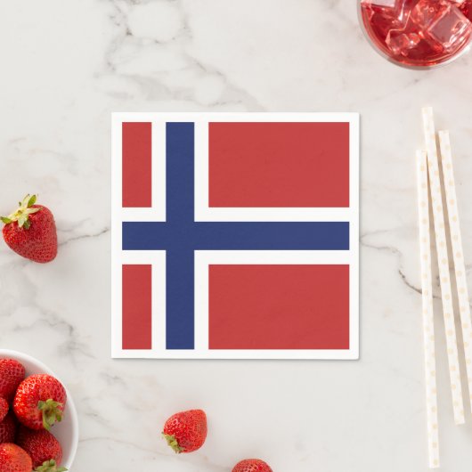 Norwegische Flagge Serviette (Beispiel)
