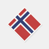Norwegische Flagge Serviette (Ecke)