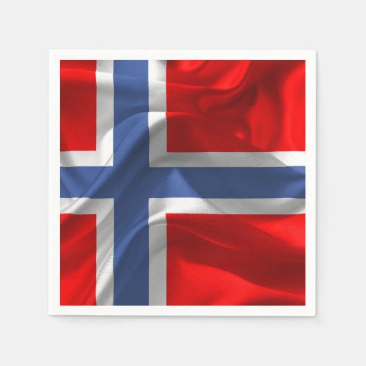 Norwegische Flagge Serviette (Vorderseite)