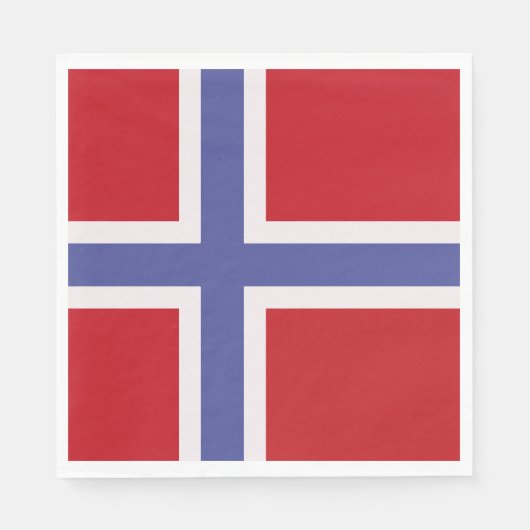 Norwegische Flagge Serviette (Vorderseite)