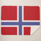 Norwegische Flagge Sherpadecke (Vorderseite (Horizontal))