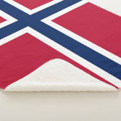 Norwegische Flagge Sherpadecke (3/4)