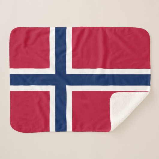 Norwegische Flagge Sherpadecke (Vorderseite (Horizontal))