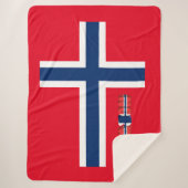 Norwegische Flagge Sherpadecke (Vorderseite)