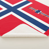 Norwegische Flagge Sherpadecke (3/4)