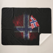 norwegische Flagge Sherpadecke (Vorderseite (Horizontal))