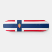 Norwegische Flagge Skateboard (Horizontal)