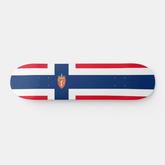 Norwegische Flagge Skateboard (Horizontal)