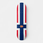 Norwegische Flagge Skateboard (Vorne)