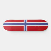 Norwegische Flagge Skateboard (Horizontal)