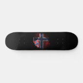 norwegische Flagge Skateboard (Horizontal)