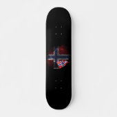 norwegische Flagge Skateboard (Vorne)