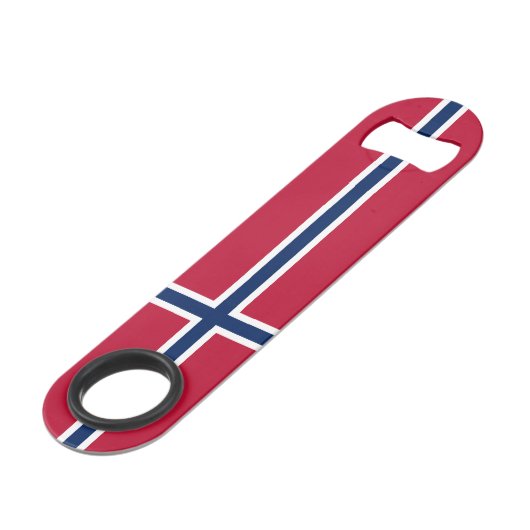 Norwegische Flagge Speed Flaschenöffner (Vorderseite Schrägansicht)