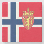 Norwegische Flagge Steinuntersetzer (Vorderseite)