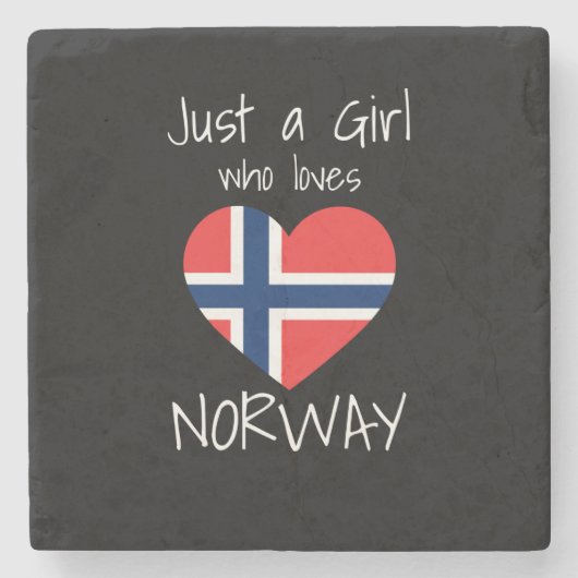 Norwegische Flagge Steinuntersetzer (Vorderseite)