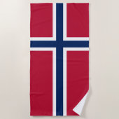 Norwegische Flagge Strandtuch (Vorderseite)