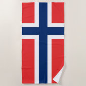 Norwegische Flagge Strandtuch (Vorderseite)