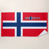 Norwegische Flagge Strandtuch (Vorderseite)