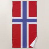 Norwegische Flagge Strandtuch (Vorderseite)