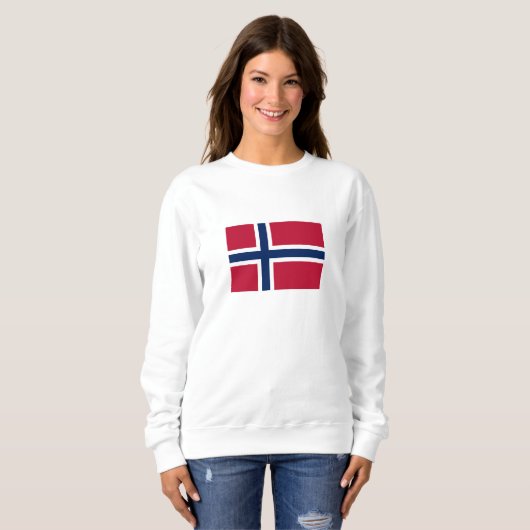 Norwegische Flagge Sweatshirt (Vorne ganz)