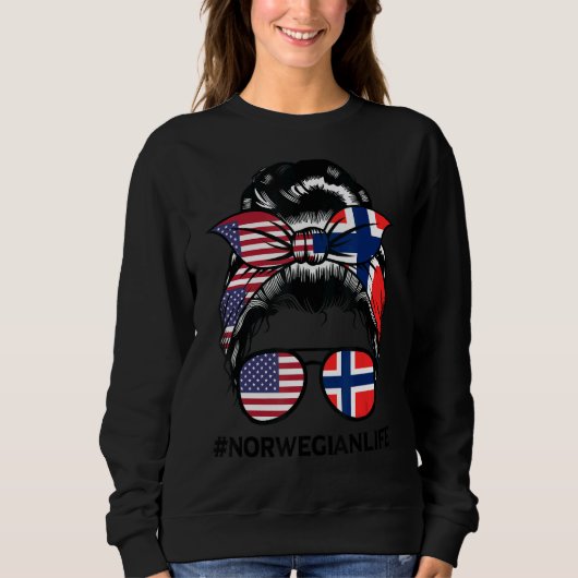 Norwegische Flagge Sweatshirt (Vorderseite)