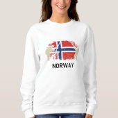 Norwegische Flagge Sweatshirt (Vorderseite)