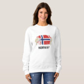 Norwegische Flagge Sweatshirt (Vorne ganz)