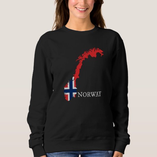 Norwegische Flagge Sweatshirt (Vorderseite)