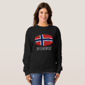 Norwegische Flagge Sweatshirt (Vorne ganz)