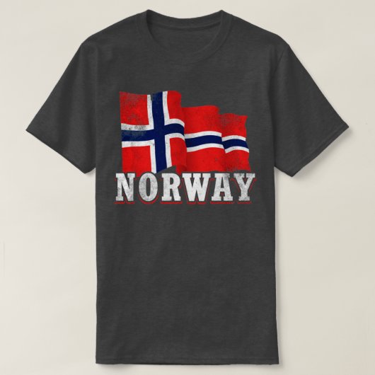 Norwegische Flagge T-Shirt (Design vorne)