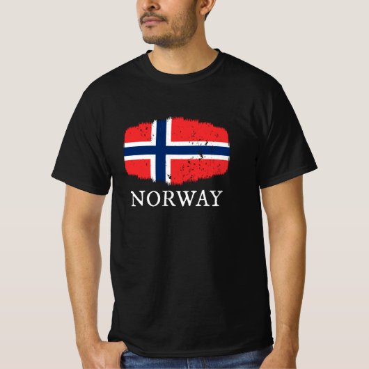 Norwegische Flagge T-Shirt (Vorderseite)