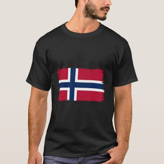 Norwegische Flagge T-Shirt (Vorderseite)