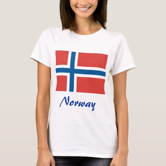 Norwegische Flagge T-Shirt (Vorderseite)
